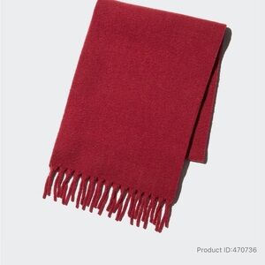 New Uniqlo Red Souffle Chunky Scarf